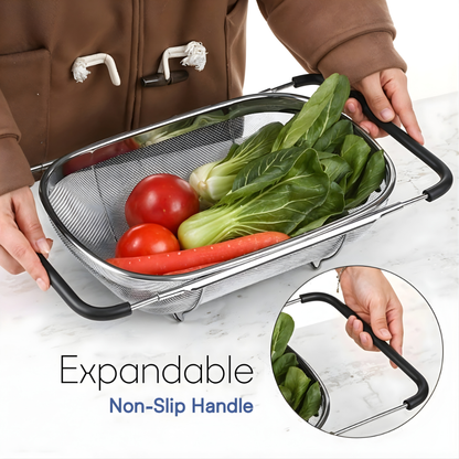 FlexiDrain™ Stainless Mesh Colander