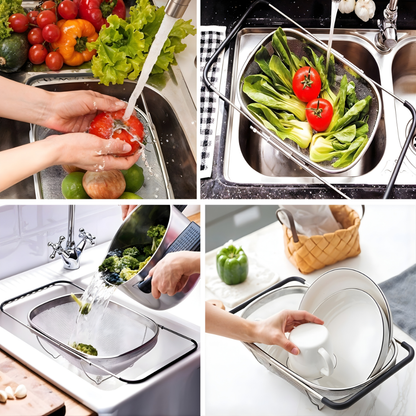 FlexiDrain™ Stainless Mesh Colander